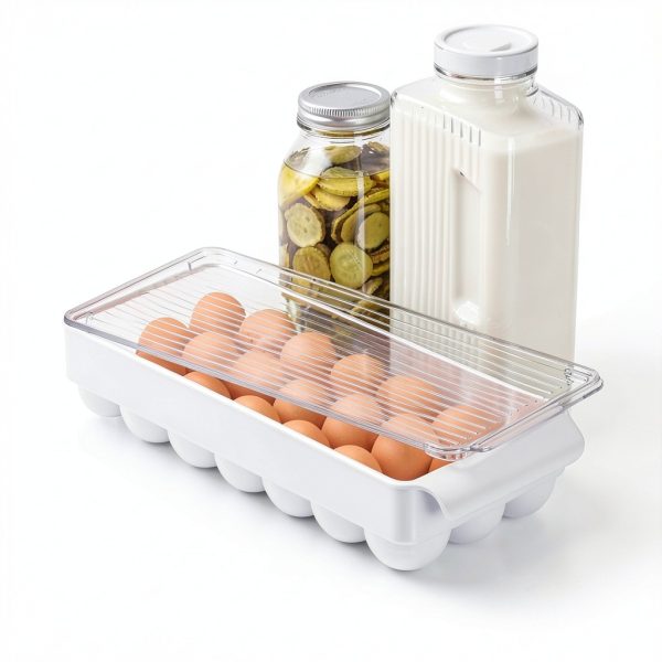 InterDesign Egg Holder Plastic 21 Egg Capacity with Lid-1