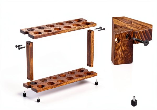 Wooden Egg Holder PEKER 2‑Tier Paulownia Wood-6