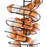 Shop Square Egg Dispenser Black Modern Spiral Storage Basket-0