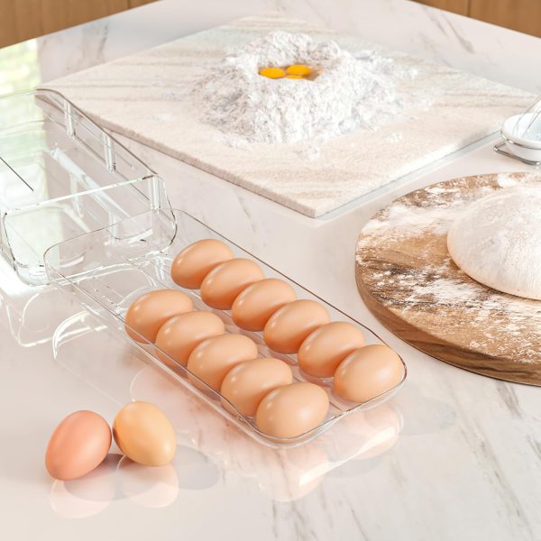 Clear Plastic Egg Tray by theaoo Home Storage-6