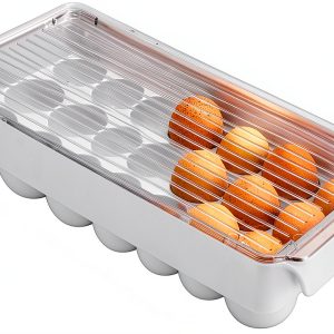 InterDesign Egg Holder Plastic 21 Egg Capacity with Lid-0