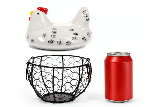 AVLA Ceramic Chicken Egg Basket Storage-1