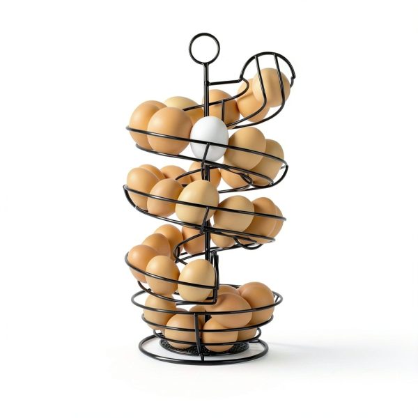 Metal Egg Holder QUTREY Spiral Basket Kitchen-4