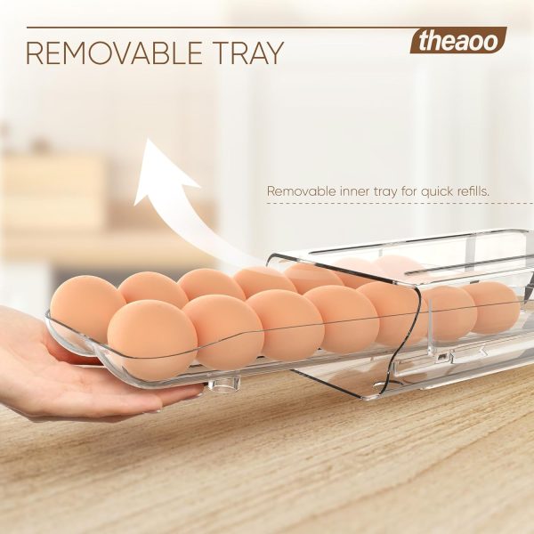 Clear Plastic Egg Tray by theaoo Home Storage-3