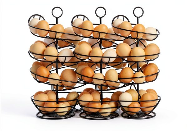 Metal Egg Holder QUTREY Spiral Basket Kitchen-6