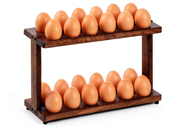 Wooden Egg Holder PEKER 2‑Tier Paulownia Wood-0