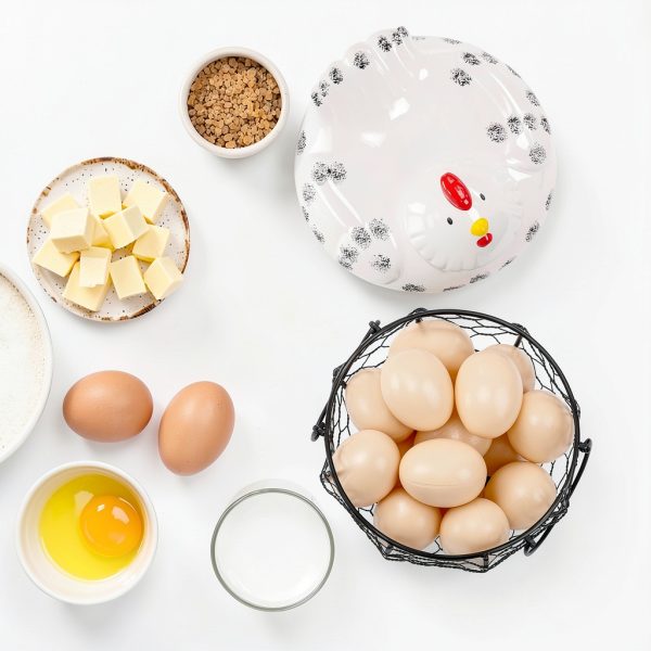 AVLA Ceramic Chicken Egg Basket Storage-5