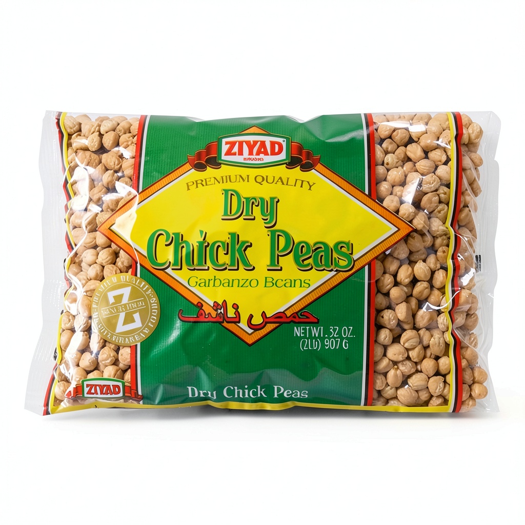 Ziyad Dried Garbanzo Beans in a bowl with cooking ingredients