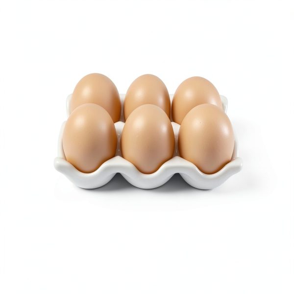 White Ceramic Egg Holder Tray by DEAYOU-6