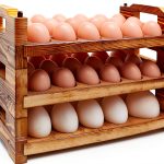 Wooden Egg Basket Set Rustic Style CVHOMEDECO Kitchen-0
