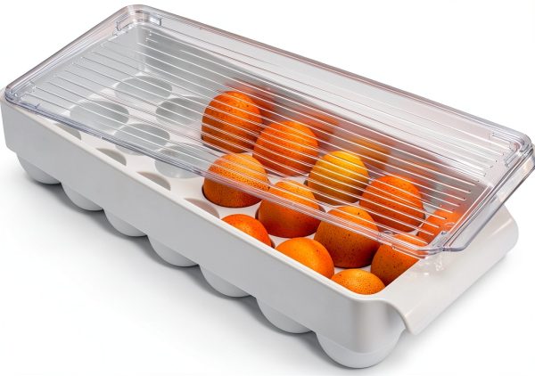 InterDesign Egg Holder Plastic 21 Egg Capacity with Lid-2