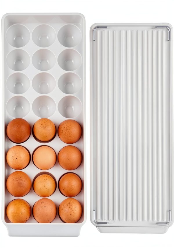 InterDesign Egg Holder Plastic 21 Egg Capacity with Lid-3