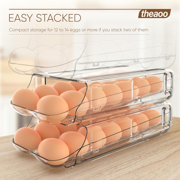 Clear Plastic Egg Tray by theaoo Home Storage-4