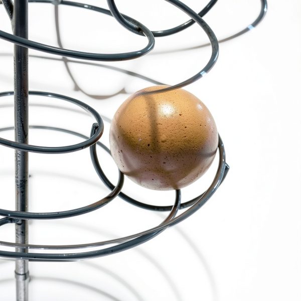 Shop Square Egg Dispenser Black Modern Spiral Storage Basket-3