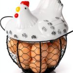 AVLA Ceramic Chicken Egg Basket Storage-0