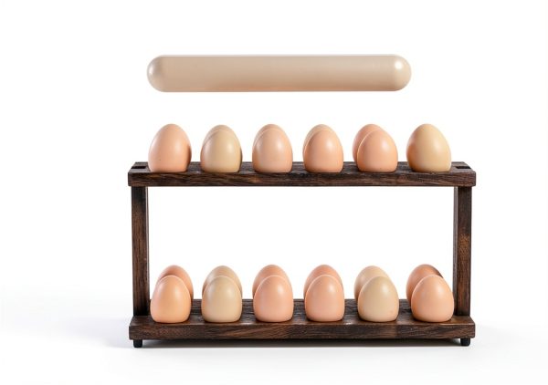 Wooden Egg Holder PEKER 2‑Tier Paulownia Wood-1