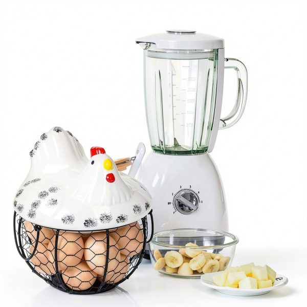 AVLA Ceramic Chicken Egg Basket Storage-8
