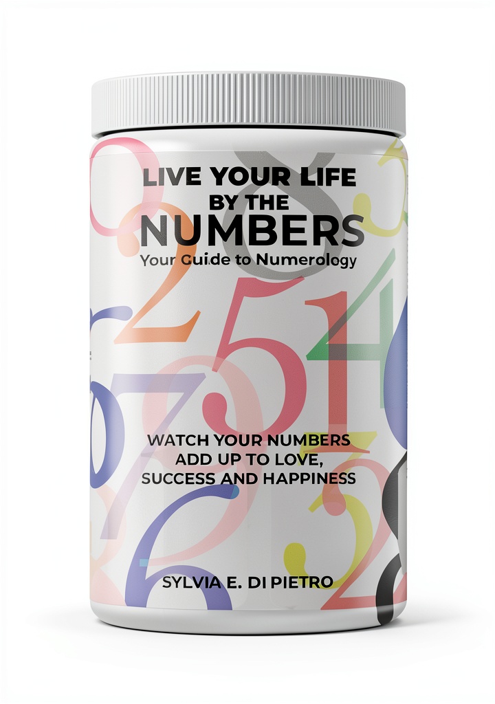 Installing Divination Book by Sylvia Di Pietro and Graphology and Numerology on a wooden desk
