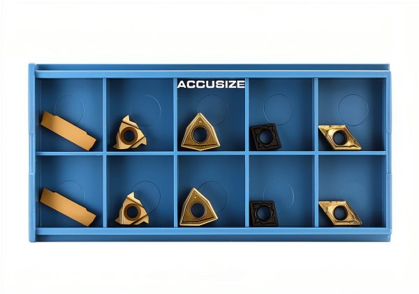 Accusize Threading Inserts 2387-2004 CVD Tin Coated 2 Piece Set-1