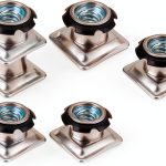 8Pcs Square Tubing Insert Metal Threaded Star 1/4-20 for 19mm OD 1.5mm-0