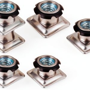 8Pcs Square Tubing Insert Metal Threaded Star 1/4-20 for 19mm OD 1.5mm-0
