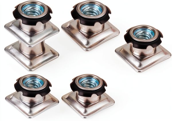 8Pcs Square Tubing Insert Metal Threaded Star 1/4-20 for 19mm OD 1.5mm-0