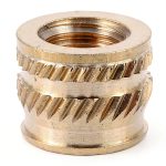 E-Z LOK Threaded Insert for Plastic 1/4-20 Tapered Brass 50pcs-0