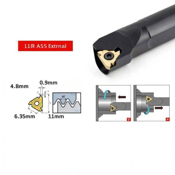 11IRA55 Threading Carbide Insert - 55° Internal Partial Profile, CNC Lathe Tool for Steel, 10 PCS-2