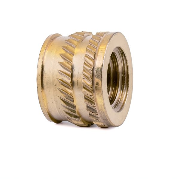 E-Z LOK Threaded Insert for Plastic 1/4-20 Tapered Brass 50pcs-1