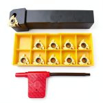 5/8" 3/4" Lathe Tool Threading Insert Turning Tool Holder SER1616H16 SER2020K16 SER2525M16 with Indexable Threading Turning Insert 16ER AG60 Cutting Insert Blade (5/8" (16 * 16mm))-0